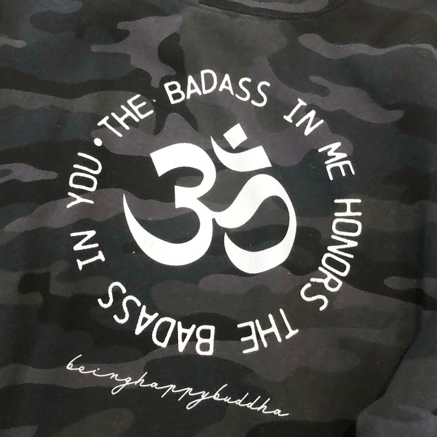 The Badass In Me Honors The Badass In You Camo Crop