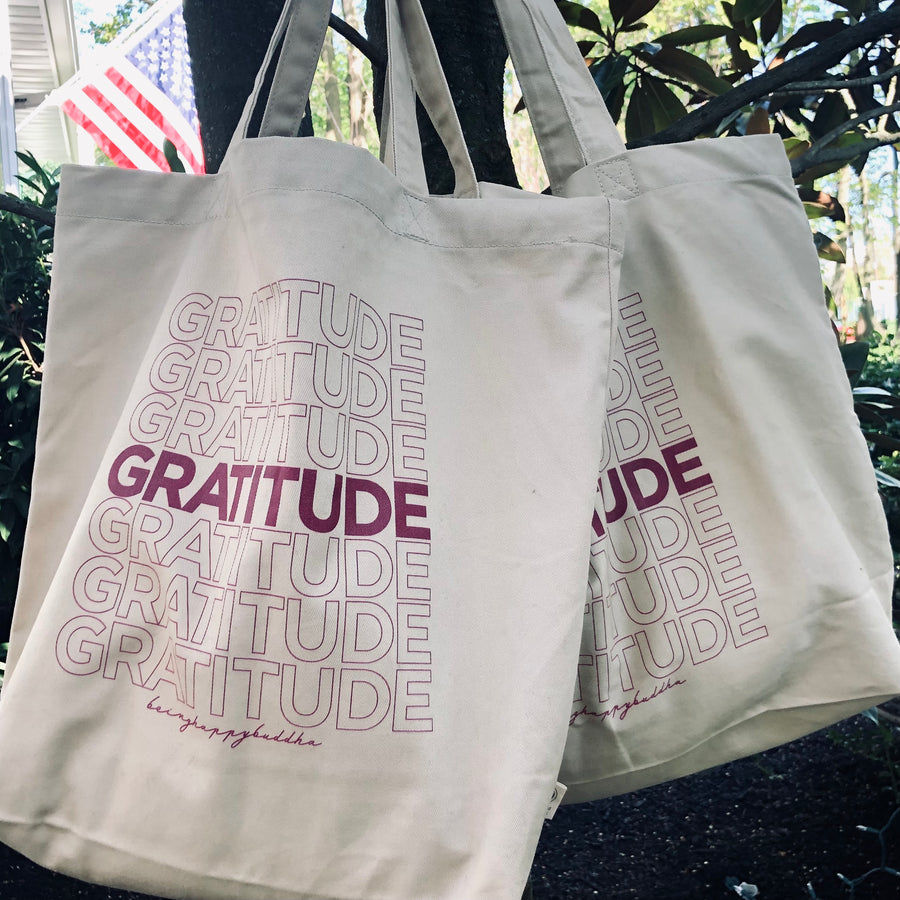 Gratitude Eco Organic Tote Bags