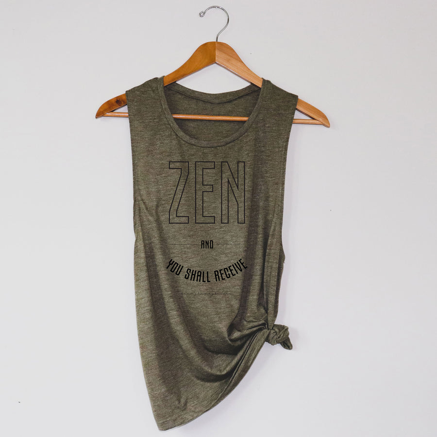 Zen And You Shall Receive Muscle Tank