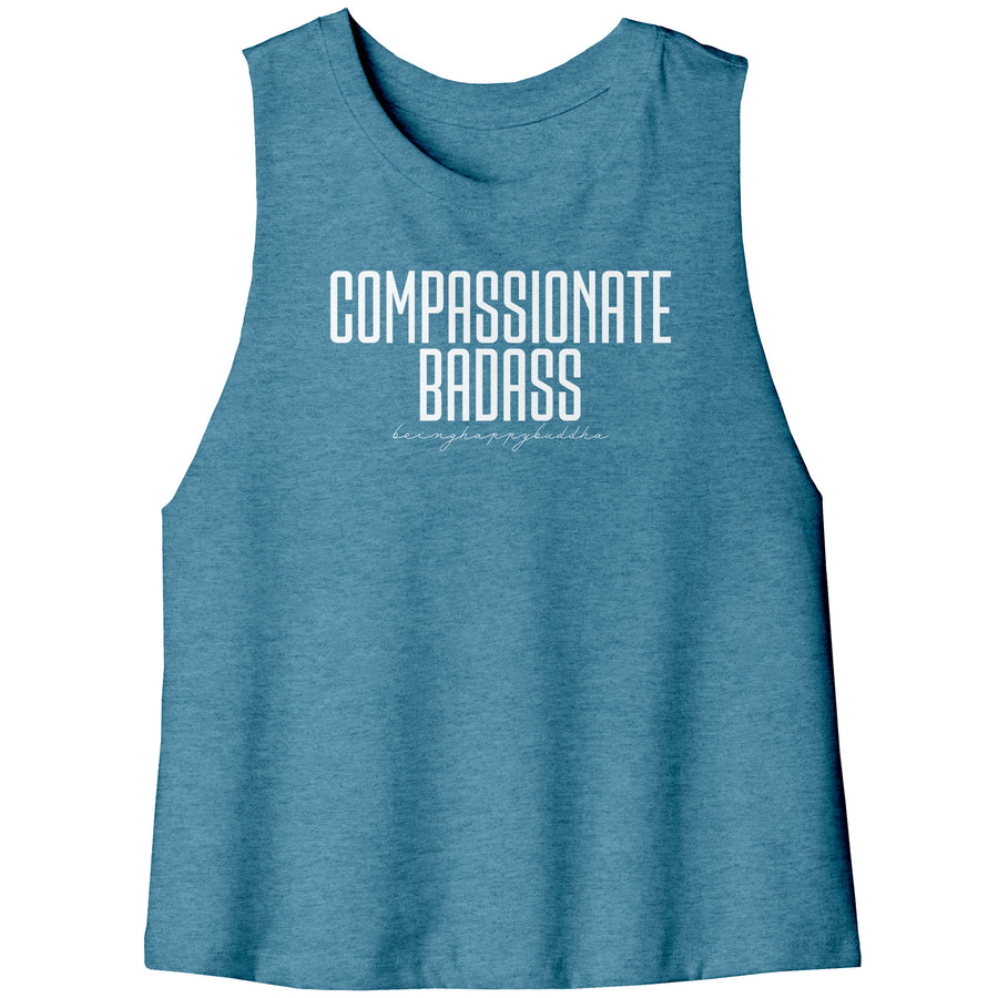 Compassionate Badass Flowy Crop Tank