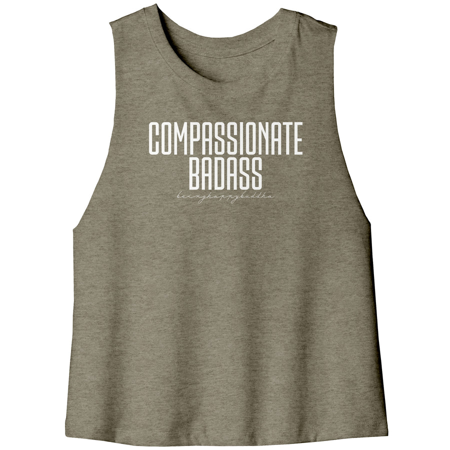 Compassionate Badass Flowy Crop Tank