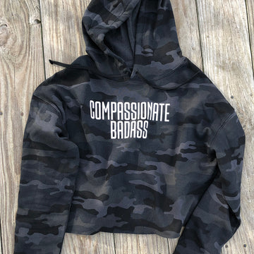 Compassionate Badass Crop Hoodie