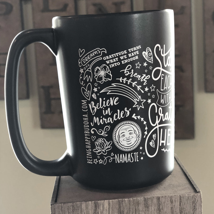 Happy Buddha Doodle Mug - Being Happy Buddha