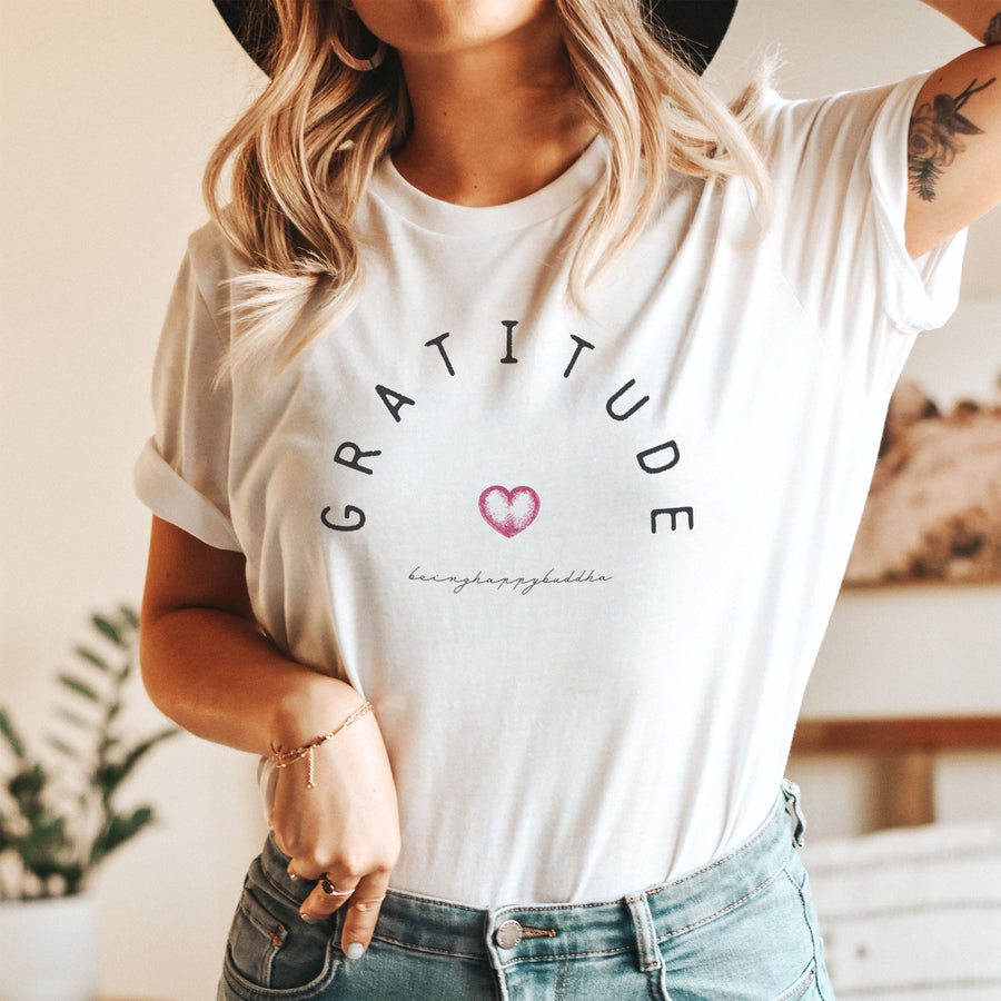 Gratitude Classic White Tee