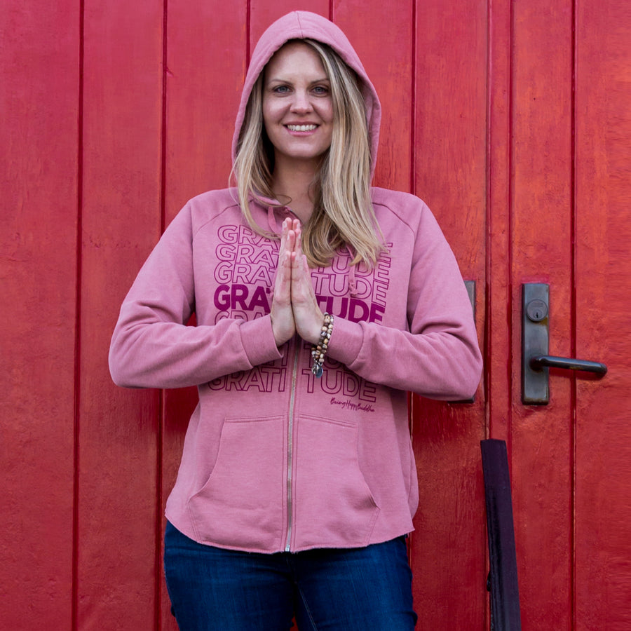 Gratitude Hoodie - Being Happy Buddha