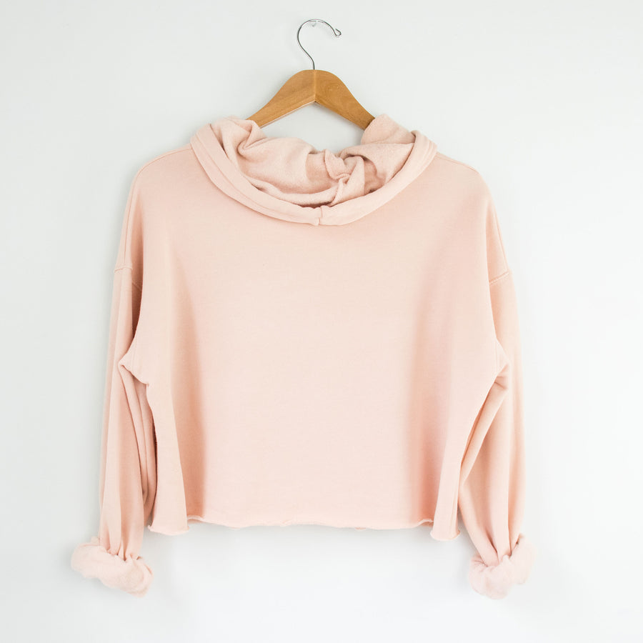 Hamsa Cropped Hoodie Peach
