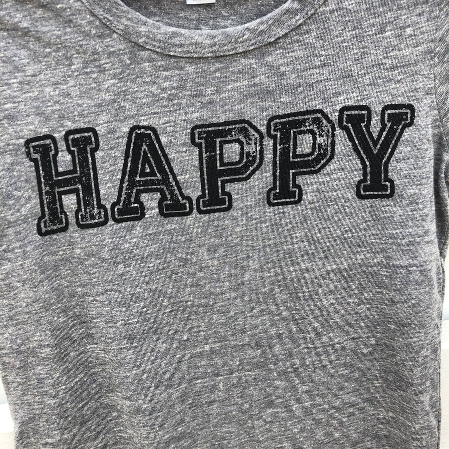 Happy Eco Tee Grey - Being Happy Buddha