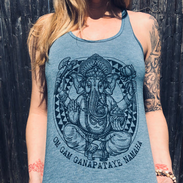 Ganesh Flowy Tank - Being Happy Buddha