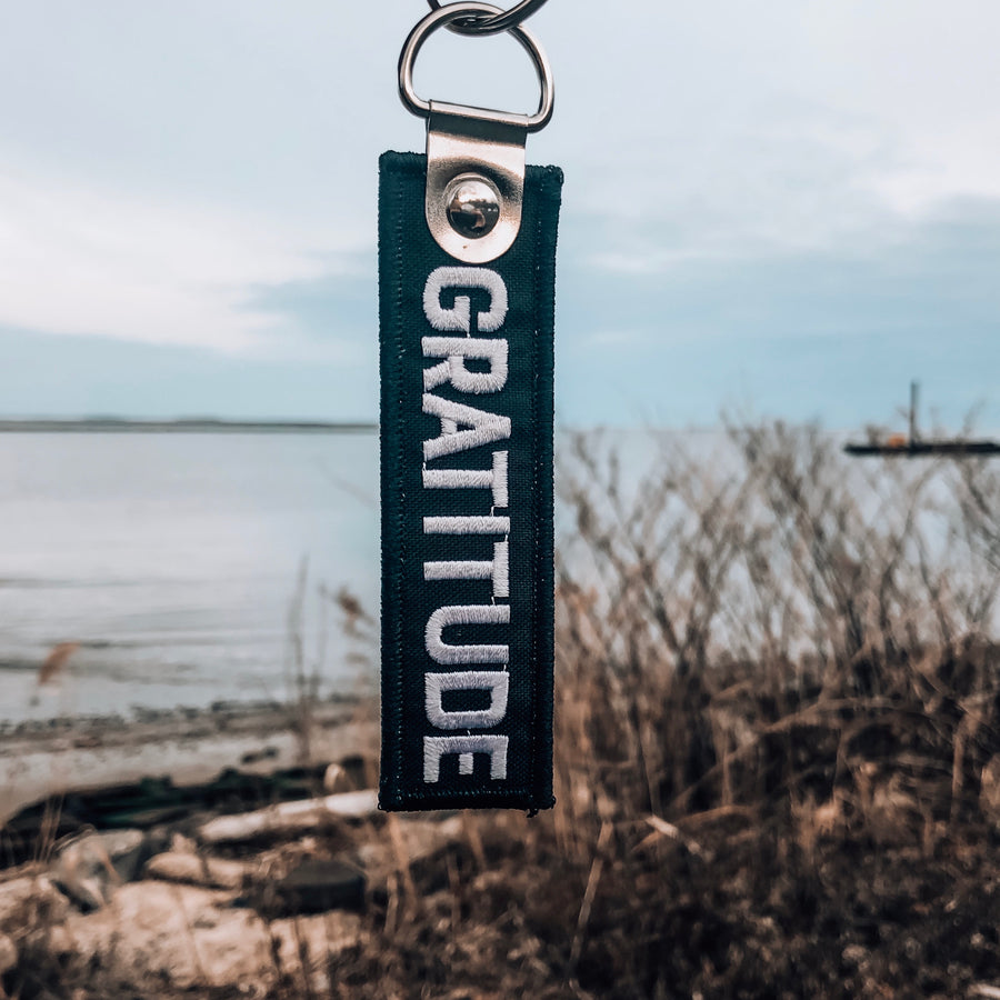 Gratitude Keychain - Being Happy Buddha