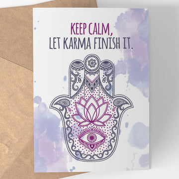 Hamsa Notecard - Being Happy Buddha