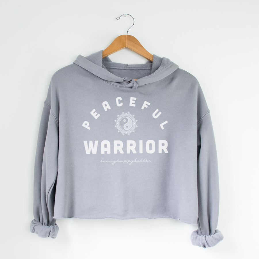 Peaceful Warrior Crop Hoodie