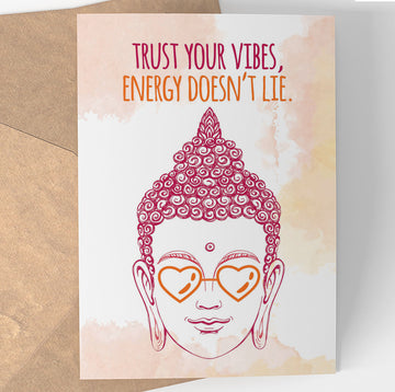 Sunglasses Buddha Notecard - Being Happy Buddha